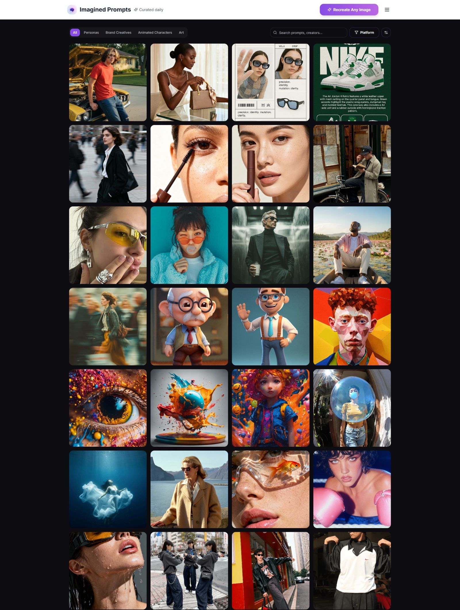 Imagined Prompts — AI Image Library & Prompt Generator